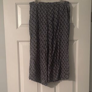 Solitaire Monochrome Patterned Wide Leg Pants